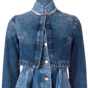 Alexander McQueen Denim Peplum jacket